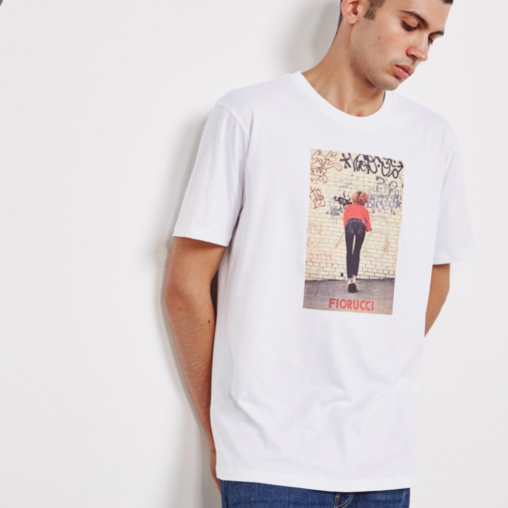 FIORUCCI Graffiti Girl white T-shirt XL